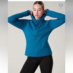 Athleta Unstoppable Fleece Lined Full Zip Jacket, Medium in Lapis blue